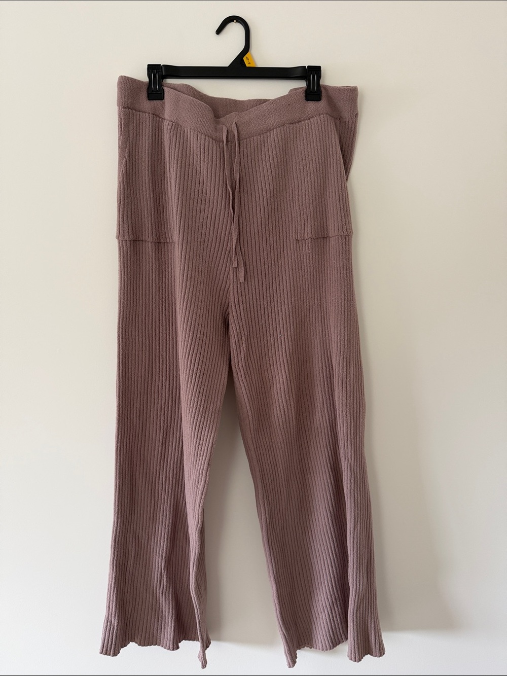 Women's Knit Wide-Leg Lounge Set - Dusty Mauve